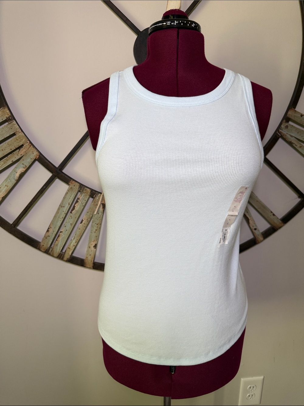SO Classic Women's Light Blue Ribbed Tank Top NWTS